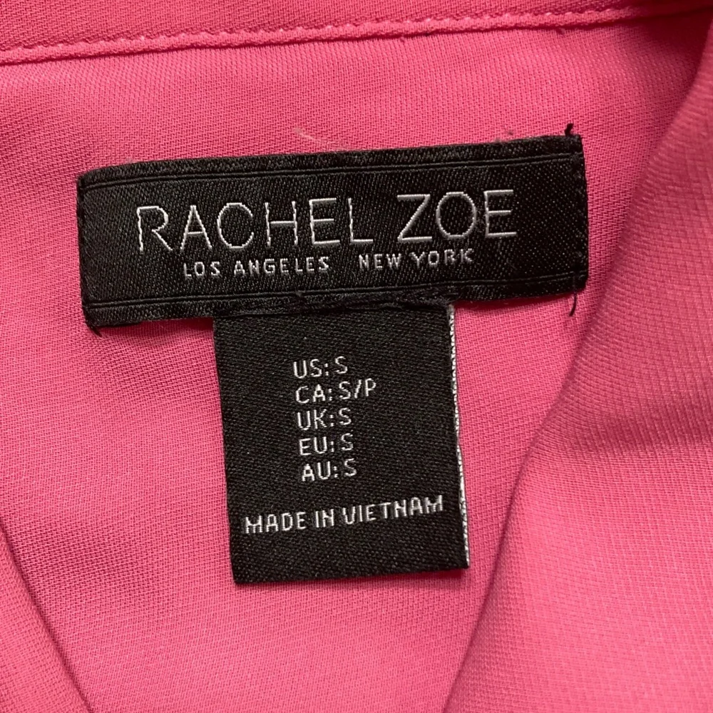 Rachel Zoe Pink Button Down Shirt Women Size Oversized Small - Picture 8 of 9